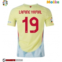 Moške Nogometnih dresov Španija Lamine Yamal #19 Gostujoči EP 2024 Kratki rokavi